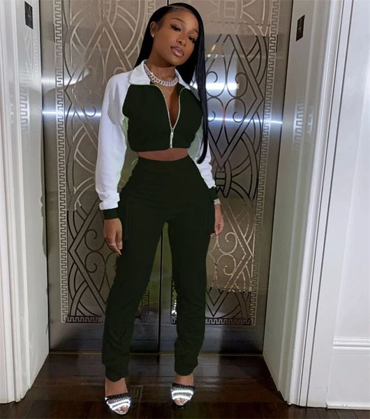 women casual luminous tracksuits 2 piece sets patchwork zipper long sleeve jacket high waist trousers pants, Gray
women casual luminous tracksuits 2 piece sets patchwork zipper long sleeve jacket high waist trousers pants, Gray