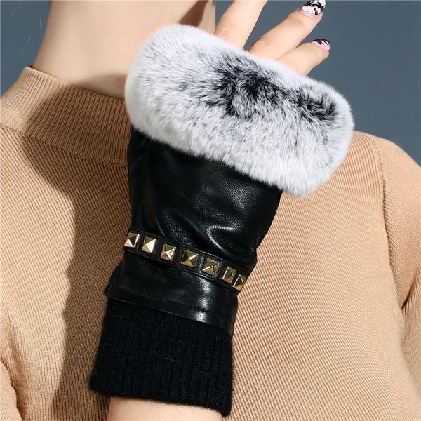 five fingers gloves 58 lady leather half finger glove rex fur winter women warm driving computer student' writing, Blue;gray
five fingers gloves 58 lady leather half finger glove rex fur winter women warm driving computer student' writing, Blue;gray