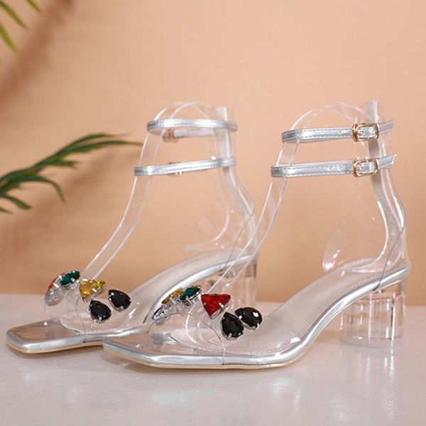 net celebrity transparent round high heels shoes women sandals open toe cover heel multicolor crystal clear band women pumps2020, Black
net celebrity transparent round high heels shoes women sandals open toe cover heel multicolor crystal clear band women pumps2020, Black