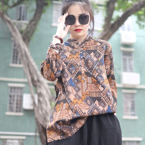 versatile shirt women print long sleeve stand collar new casual sun proof shirt taomadijie women's wear ine2t, White
versatile shirt women print long sleeve stand collar new casual sun proof shirt taomadijie women's wear ine2t, White