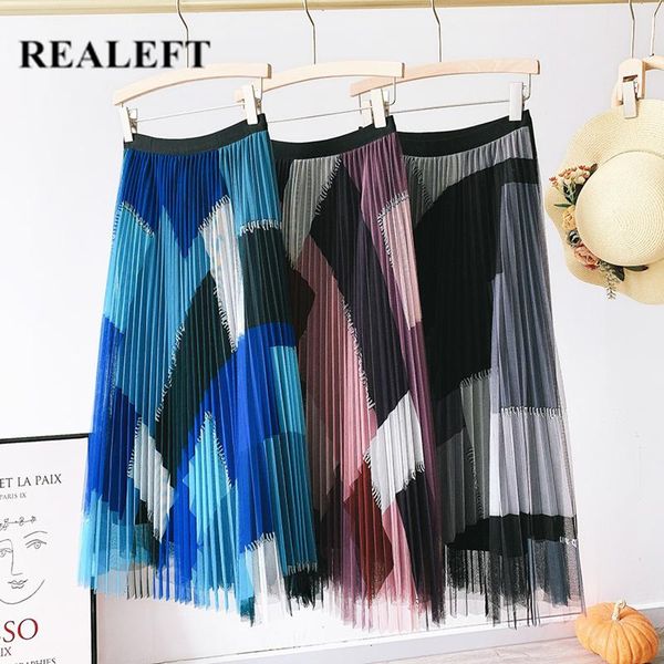 realeft 2021 new women vintage geometric print mesh pleated long skirts high waist harajuku umbrella female skirt spring summer, Black
realeft 2021 new women vintage geometric print mesh pleated long skirts high waist harajuku umbrella female skirt spring summer, Black