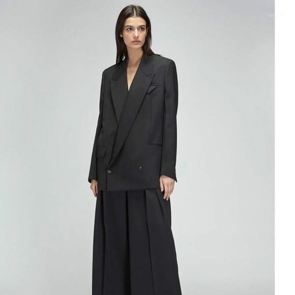 new style in autumn and winter classic trendy brand luxry design versatile silhouette suit woman commute solid color b41, White;black
new style in autumn and winter classic trendy brand luxry design versatile silhouette suit woman commute solid color b41, White;black
