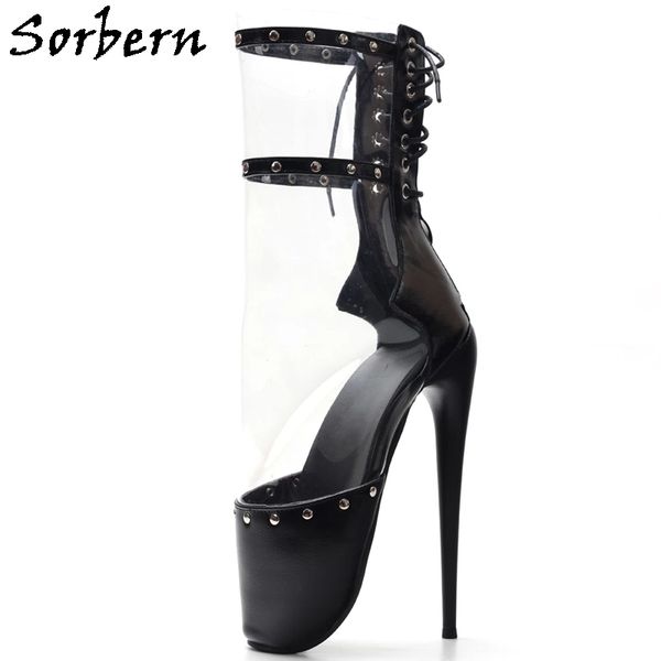 sorbern gothic punk ballet boots women ankle high stilettos transparet pvc fetish shoes for queen tiptoe walk shoes custom colors, Black
sorbern gothic punk ballet boots women ankle high stilettos transparet pvc fetish shoes for queen tiptoe walk shoes custom colors, Black