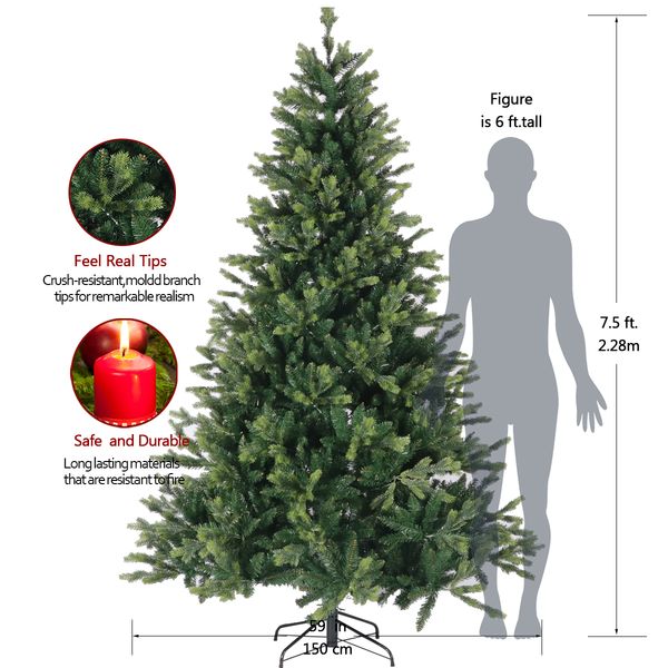new year home decoration festive party artificial 7.5ft pe mix pvc christmas tree foldable metal stand us stock 
new year home decoration festive party artificial 7.5ft pe mix pvc christmas tree foldable metal stand us stock