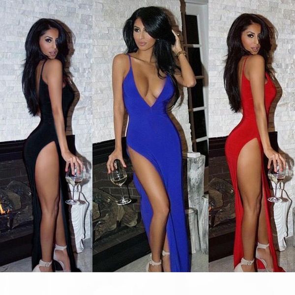 europe and america night club women s dresses v neck bodycon jumpsuit dresses night out club backless slit dress, White;black
europe and america night club women s dresses v neck bodycon jumpsuit dresses night out club backless slit dress, White;black