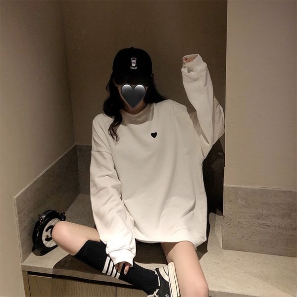 gklu2 2020 mid-length and winter new round neck lazy loose women's embroidered long sleeve korean style white sweater sweater autumn, Black
gklu2 2020 mid-length and winter new round neck lazy loose women's embroidered long sleeve korean style white sweater sweater autumn, Black