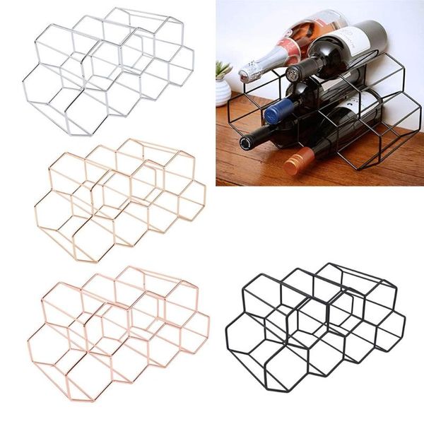 modern metal honeycomb wine rack wine bottle storage beehive tablerack hexagon 9 bottle holder display, Pink;blue
modern metal honeycomb wine rack wine bottle storage beehive tablerack hexagon 9 bottle holder display, Pink;blue
