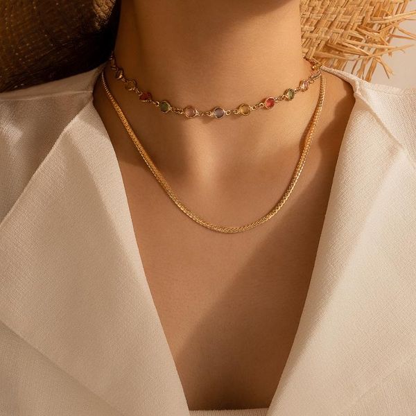 boho красочный хрустальный колье ожерелье для женщин мода золото цветного сплава двухслойное ожерелье женские украшения 9505, Silver
boho красочный хрустальный колье ожерелье для женщин мода золото цветного сплава двухслойное ожерелье женские украшения 9505, Silver