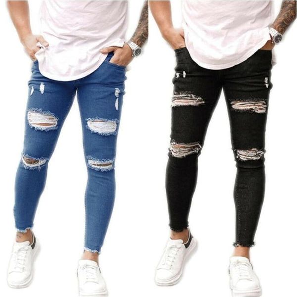 sknny jeans men pants hole stretch skinny ripped jeans casual slim fit long denim pants solid trousers men clothing, Blue
sknny jeans men pants hole stretch skinny ripped jeans casual slim fit long denim pants solid trousers men clothing, Blue