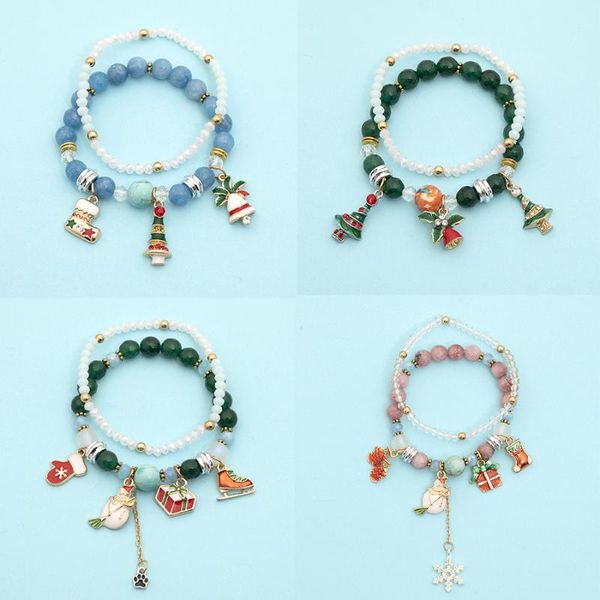 2 pcs/set christmas decorations for women santa claus christmas tree socks bell pendant crystal bracelets 2021 new year bracelet, Golden;silver
2 pcs/set christmas decorations for women santa claus christmas tree socks bell pendant crystal bracelets 2021 new year bracelet, Golden;silver