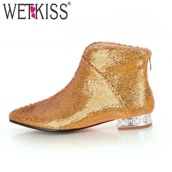 boots wetkiss ankle women booties 2021 pointed toe bling pearl footwear zip female thick heels shoes black plus size 32-43
boots wetkiss ankle women booties 2021 pointed toe bling pearl footwear zip female thick heels shoes black plus size 32-43