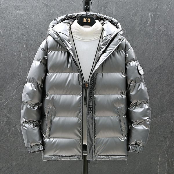 casual coat hooded thiened winter down warm korean tooling men's cotton padded jaet trend, Black
casual coat hooded thiened winter down warm korean tooling men's cotton padded jaet trend, Black