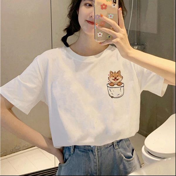women clothing pocket t shirts puppy corgi happy streetwear funny smile cartoon cute o neck casual short sleeve, White
women clothing pocket t shirts puppy corgi happy streetwear funny smile cartoon cute o neck casual short sleeve, White