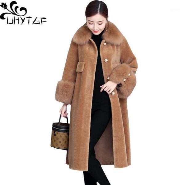 uhytgf m-4xl plus size luxury winter outwear women sheep shearing long fur coat with fur collar button fashion trend10211, Black
uhytgf m-4xl plus size luxury winter outwear women sheep shearing long fur coat with fur collar button fashion trend10211, Black
