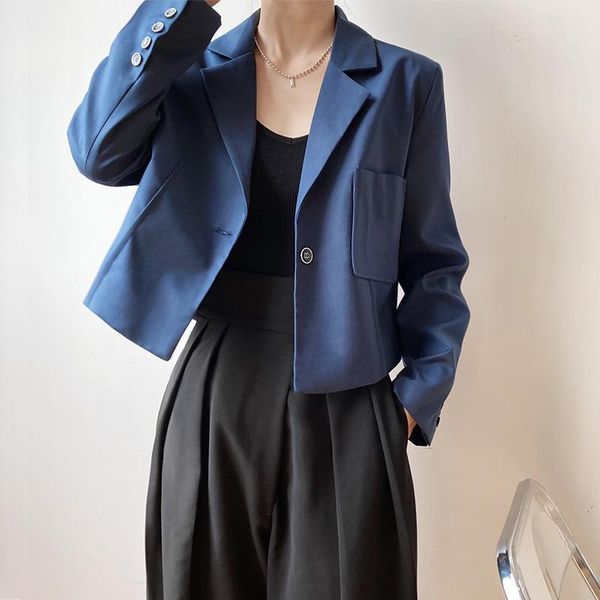 short suit jacket women's suit polyester double breasted regular blazers coat full sleeve notched collar, White;black
short suit jacket women's suit polyester double breasted regular blazers coat full sleeve notched collar, White;black