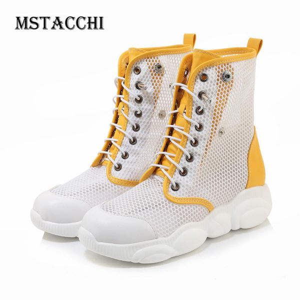 mstacchi woman cross tied bordered net hole thick bottom boots sweet girl patchwork colour mixture flat bottes round toe zipper, Black
mstacchi woman cross tied bordered net hole thick bottom boots sweet girl patchwork colour mixture flat bottes round toe zipper, Black