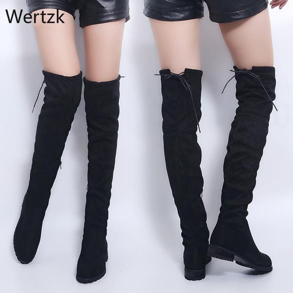 3 colour thigh high boots female winter boots women over the knee flat stretch fashion shoesnew riding a438, Black
3 colour thigh high boots female winter boots women over the knee flat stretch fashion shoesnew riding a438, Black