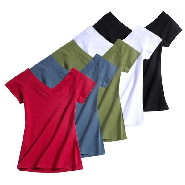 2020 summer women tshirt casual short sleeve tees off shoulder feather solid t-shirt slash neck loose elasticity 1, White
2020 summer women tshirt casual short sleeve tees off shoulder feather solid t-shirt slash neck loose elasticity 1, White