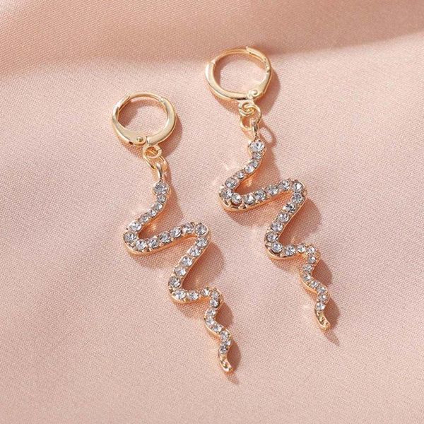 womens punk style crystal animal snake earrings cute sweet snake charms stud earrings womens punk jewelry wholesale, Golden
womens punk style crystal animal snake earrings cute sweet snake charms stud earrings womens punk jewelry wholesale, Golden