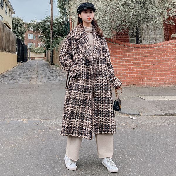 2021 new women jacket new winter loose lapel check for thick wool single-breasted long retro-fashion women's coat y58 ipym, Black
2021 new women jacket new winter loose lapel check for thick wool single-breasted long retro-fashion women's coat y58 ipym, Black