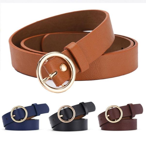 fashion women`s round buckle belt ladies casual solid color jeans faux leather waistband, Black;brown
fashion women`s round buckle belt ladies casual solid color jeans faux leather waistband, Black;brown