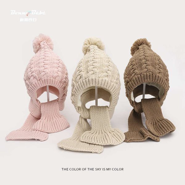 south korea's same children's one solid color big ball knitted plush warm wool scarf winter hat, Red;brown
south korea's same children's one solid color big ball knitted plush warm wool scarf winter hat, Red;brown