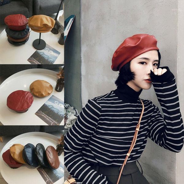 5 style vintage women solid pu beret hat french artist warm hat winter ski cap lady all-match fashion berets 20201, Blue;gray
5 style vintage women solid pu beret hat french artist warm hat winter ski cap lady all-match fashion berets 20201, Blue;gray