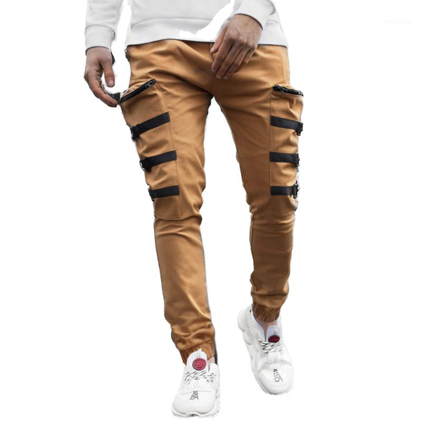 new style casual pants men's personalized ribbon decoration big pocket corset joggers trousers men clothing1, Black
new style casual pants men's personalized ribbon decoration big pocket corset joggers trousers men clothing1, Black