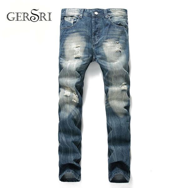men's jeans gersri men ripped casual fashion patchwork hollow out beggar cropped pants cowboys demin hole hip hop, Blue
men's jeans gersri men ripped casual fashion patchwork hollow out beggar cropped pants cowboys demin hole hip hop, Blue
