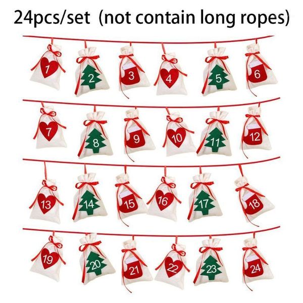 24pcs/lot hanging christmas calendar heart tree pattern candy bag christmas party decoration new year xmas navidad gifts1
24pcs/lot hanging christmas calendar heart tree pattern candy bag christmas party decoration new year xmas navidad gifts1