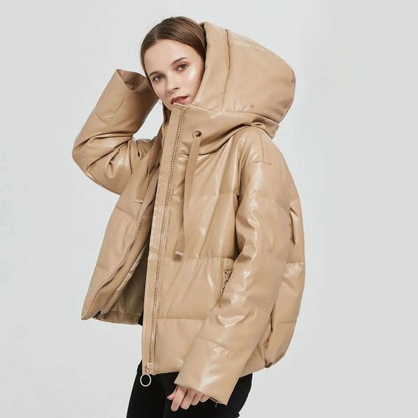 women's leather & faux 2021 women fashion pu coats elegant zipper cotton jackets female ladies it fandy lokar hooded parkas, Black
women's leather & faux 2021 women fashion pu coats elegant zipper cotton jackets female ladies it fandy lokar hooded parkas, Black