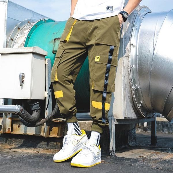 men's pants ribbons letter multi-pockets spliced streetwear joggers cargo japan hip hop overalls men sweatpants casual trousers, Black
men's pants ribbons letter multi-pockets spliced streetwear joggers cargo japan hip hop overalls men sweatpants casual trousers, Black