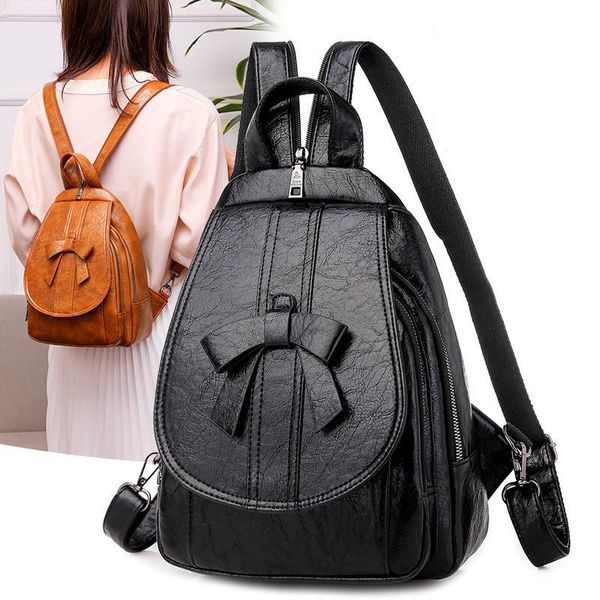 bow women backpacks black leather multi-function female chest shoulder bag lady travel bagpack mochila for teenage girl backbags
bow women backpacks black leather multi-function female chest shoulder bag lady travel bagpack mochila for teenage girl backbags