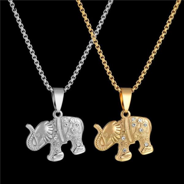 uage fashion cute elephant crystal necklace initial necklace symbolizes stainless steel couple jewelry, Silver
uage fashion cute elephant crystal necklace initial necklace symbolizes stainless steel couple jewelry, Silver