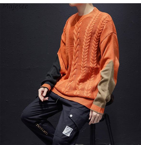 men pullover panelled patchwork loose ins chic knitted sweater male ulzzang korean style casual o-neck trendy streetwear clothes, White;black
men pullover panelled patchwork loose ins chic knitted sweater male ulzzang korean style casual o-neck trendy streetwear clothes, White;black