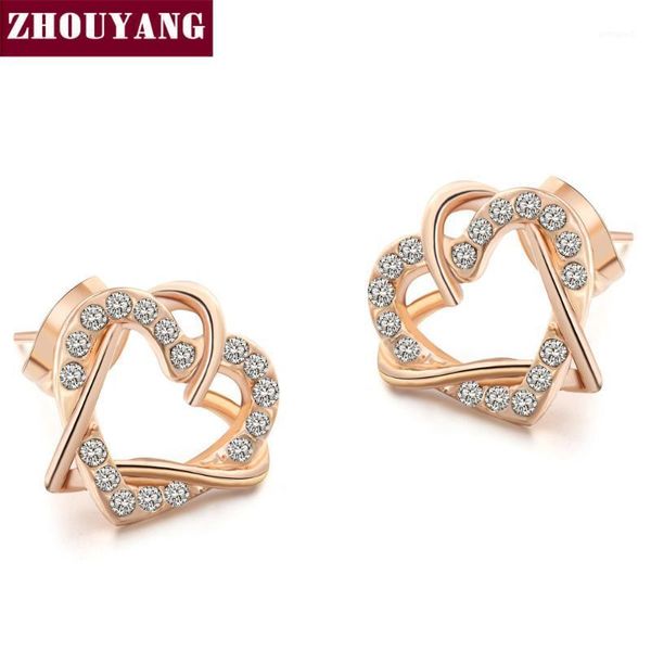 stud luxury gold heart rose color earrings jewelry austrian crystal zye030 zye0311, Golden;silver
stud luxury gold heart rose color earrings jewelry austrian crystal zye030 zye0311, Golden;silver