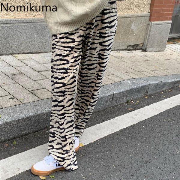women's pants & capris nomikuma korean zebra striped women causal stretch high waist long trousers 2021 wide leg pantalones mujer 6d063, Black;white
women's pants & capris nomikuma korean zebra striped women causal stretch high waist long trousers 2021 wide leg pantalones mujer 6d063, Black;white