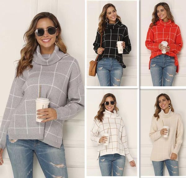 autumnand winter new women's high-neck loose-fitting slim-fit girl's knit sweater plaid fashion sweater ladies cashmere pullover1, White;black
autumnand winter new women's high-neck loose-fitting slim-fit girl's knit sweater plaid fashion sweater ladies cashmere pullover1, White;black