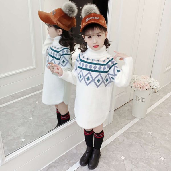 round autumn children's neck 2020 new knitted bottomed sweater elhn, Blue