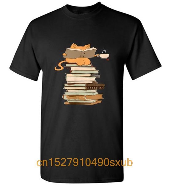 men's fun casual print t-shirt kittens cats tea and books gift t men t-shirt sport hooded sweatshirt hoodie
