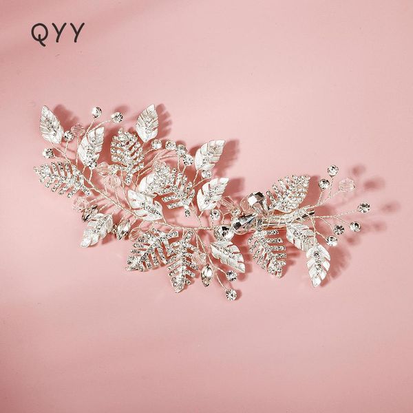 bridal wedding hair clips for women accessories leaf crystal silver color hair jewelry hairpins bride headpiece prom gifts bbyjzc 
bridal wedding hair clips for women accessories leaf crystal silver color hair jewelry hairpins bride headpiece prom gifts bbyjzc