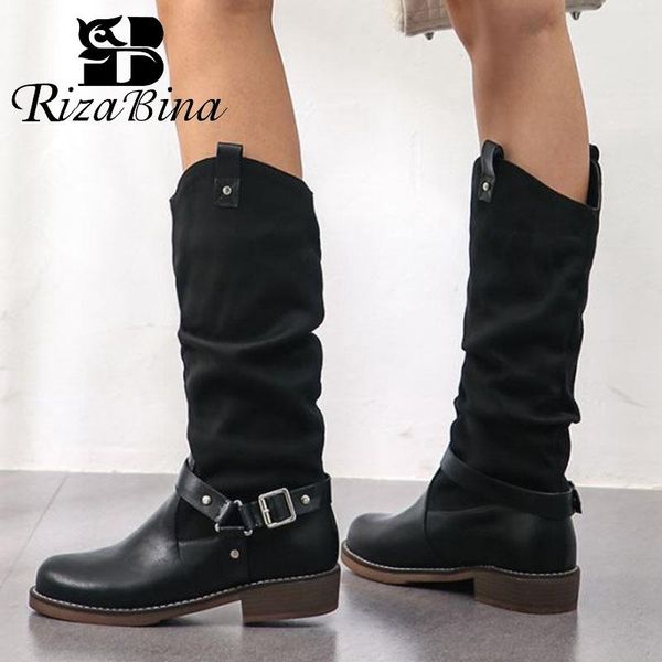 rizabina size 34-43 2020 woman retro rivets buckle winter boots fashion flats knee high boots slip on daily long footwear, Black
rizabina size 34-43 2020 woman retro rivets buckle winter boots fashion flats knee high boots slip on daily long footwear, Black