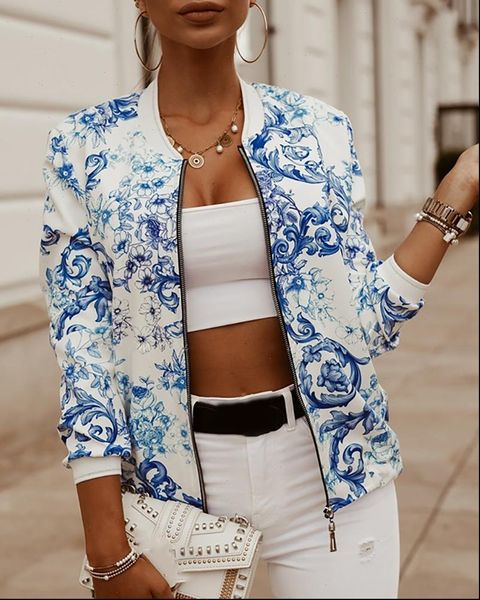fashion women autumn floral casual coats jackets long sleeve round collar zip up outerwear ladies flowers print elegant coats, Black;brown
fashion women autumn floral casual coats jackets long sleeve round collar zip up outerwear ladies flowers print elegant coats, Black;brown