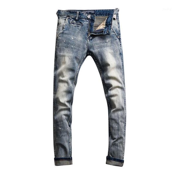 fashion streetwear men jeans retro washed paint designer hip hop jeans homme italian vintage style slim homme1, Blue
fashion streetwear men jeans retro washed paint designer hip hop jeans homme italian vintage style slim homme1, Blue