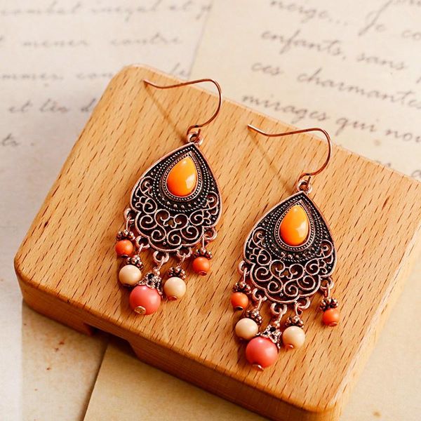 retro gypsy statement dangle earrings for women boho ethnic orange stone bead tassel water drop earings fashion jewelry brincos, Silver
retro gypsy statement dangle earrings for women boho ethnic orange stone bead tassel water drop earings fashion jewelry brincos, Silver