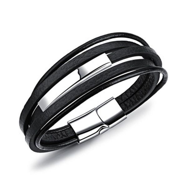 bohemia multilayer leather bracelet men vintage stainless steel magnetic clasp bracelets for women bijoux fashion jewelry femme, Golden;silver
bohemia multilayer leather bracelet men vintage stainless steel magnetic clasp bracelets for women bijoux fashion jewelry femme, Golden;silver