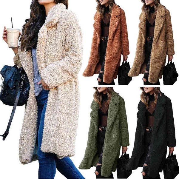 women's fur & faux outono inverno feminino bege teddy casaco de pele do falso grosso velo quente casual menina bolsos sólidos manga lon, Black
women's fur & faux outono inverno feminino bege teddy casaco de pele do falso grosso velo quente casual menina bolsos sólidos manga lon, Black