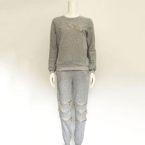 women 's sportsuit 2pcs tracksuit fashion slim zipper chest long sleeve hip hoodies sweatshirt +pants suit1, Gray
women 's sportsuit 2pcs tracksuit fashion slim zipper chest long sleeve hip hoodies sweatshirt +pants suit1, Gray