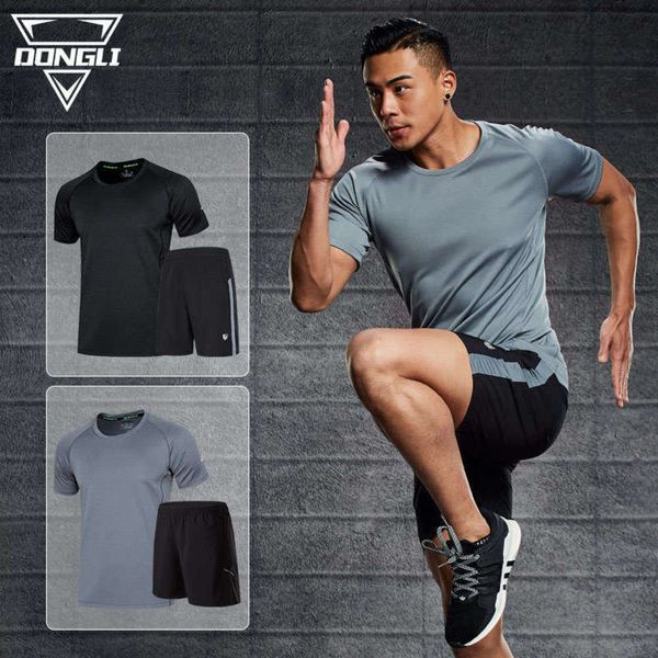 equipment suit night men's gym summer sweat absorption quick dry loose morning running training fitness clothes, Gray
equipment suit night men's gym summer sweat absorption quick dry loose morning running training fitness clothes, Gray