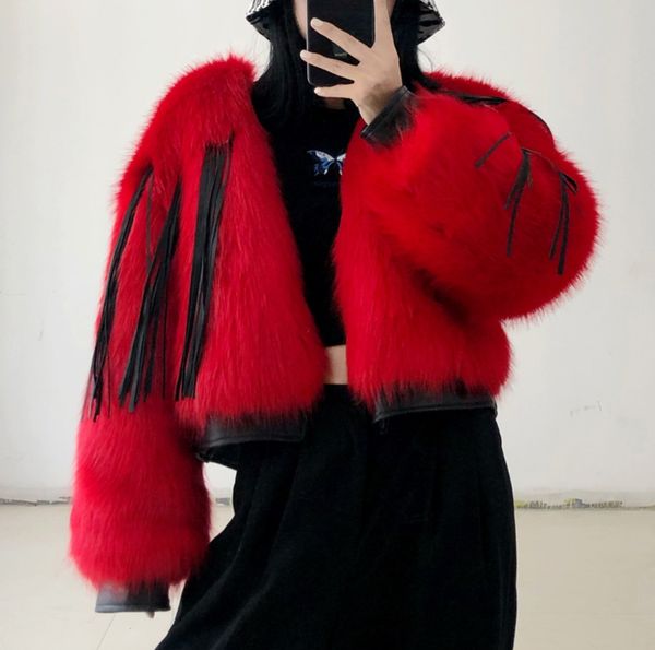 autumn winter women elegant faux fox fur coat ladies thick warm soft fleece jacket female tassels overcoat teddy coats, Black
autumn winter women elegant faux fox fur coat ladies thick warm soft fleece jacket female tassels overcoat teddy coats, Black